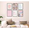 Pink Beach Preppy Wall art Coastal Granddaughter Aesthetic Room Painting Picture Wall Decor Shells Oyster Poster Print Artwork for Girls Room Girls