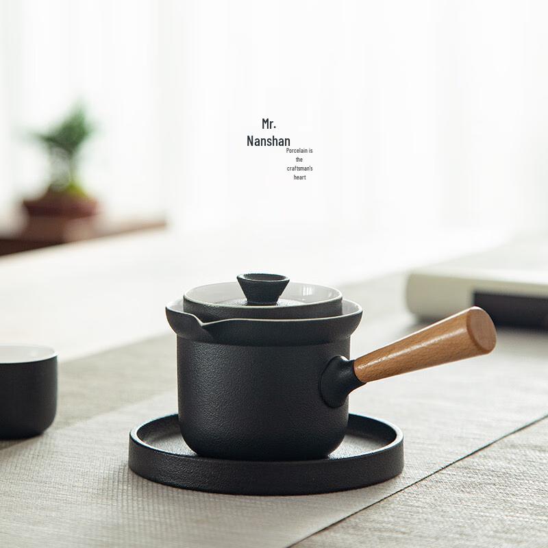 Mr. Nanshan Ceramic Gongfu Side-Handle Teapot with Filter