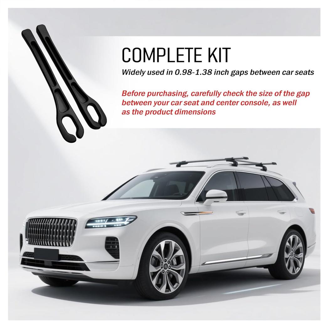 2PCS Car Seat Gap Filler Organizer,Soft Car Gap Filler Organizer For Filling Gaps With Storage Slots,Versatile Cars Seat Gaps Fillers Strip Cars