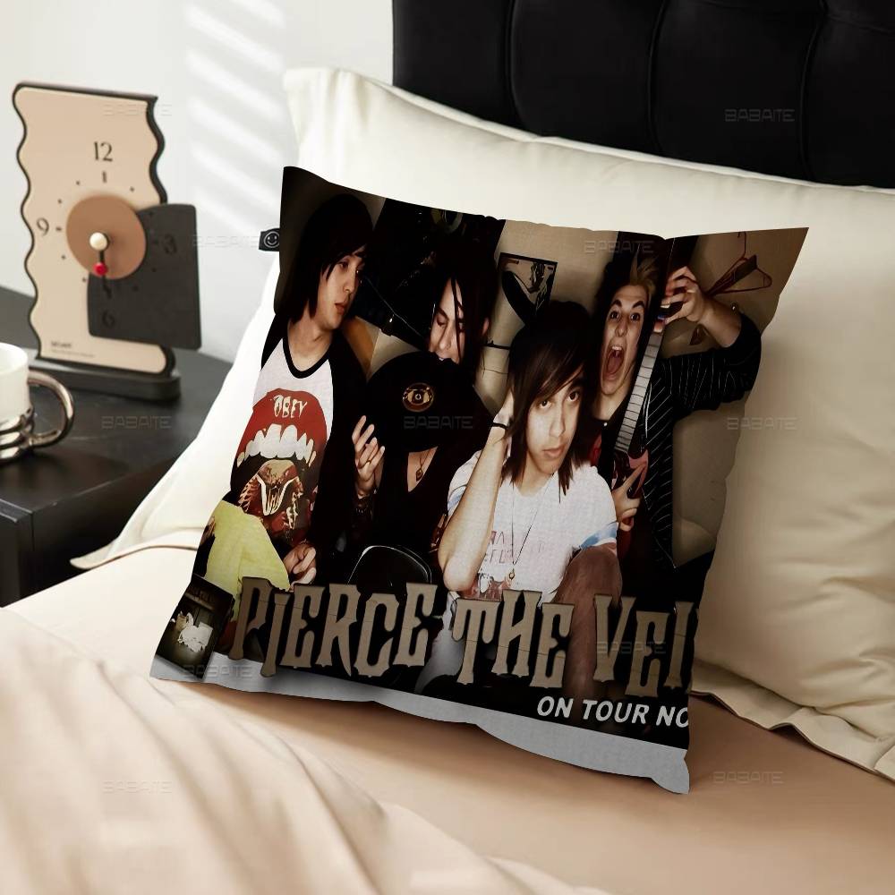 Rock Band Pierce The Veil Cushion Cover Car Throw Pillow Case For Sofa Car Christmas Gift 40X40Cm 45X45Cm