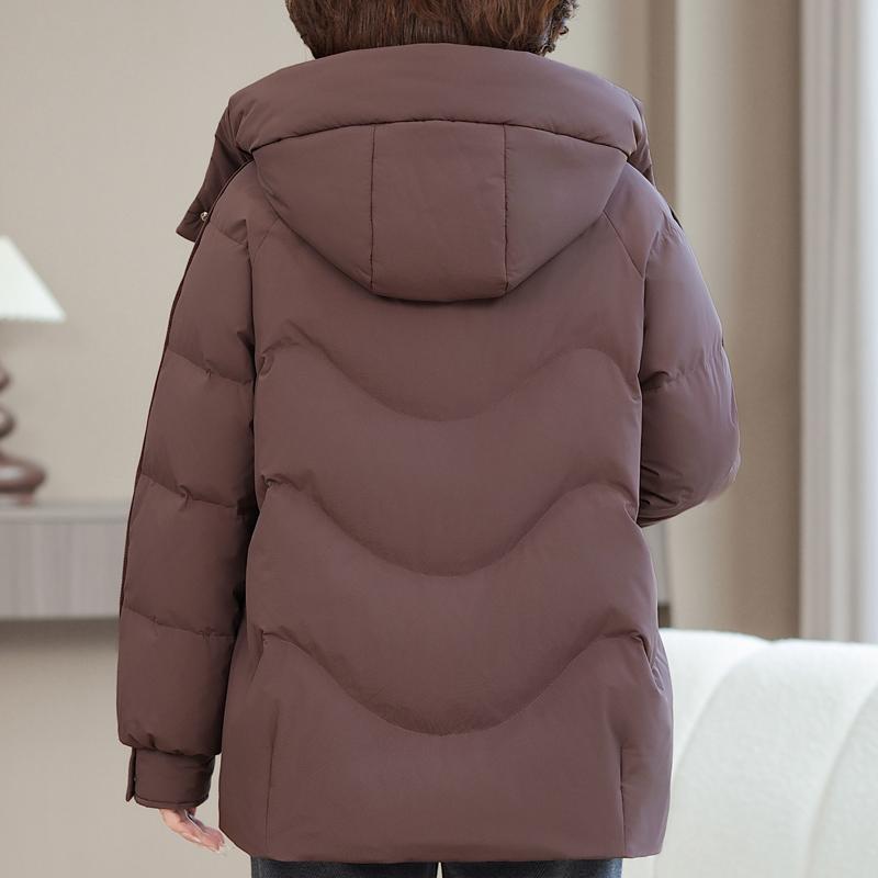 Plus Size XL-6XL Middle Age Women's Short Down Jackets Winter Parkas Hooded Elegant Loose Thick Warm Down Coats Woman Outerwears