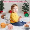 Montessori Educational 3D Block Learning Toys Soft Silicone Cubes Stacking Tower Bath Teether Rattles Children Baby Toy Gifts