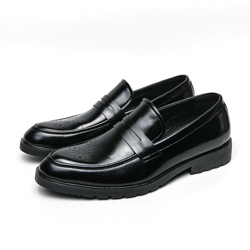 Men's Cross-Border Four Seasons Casual & Formal Leather Lace-up Shoes - British Business or Wedding Groom Style