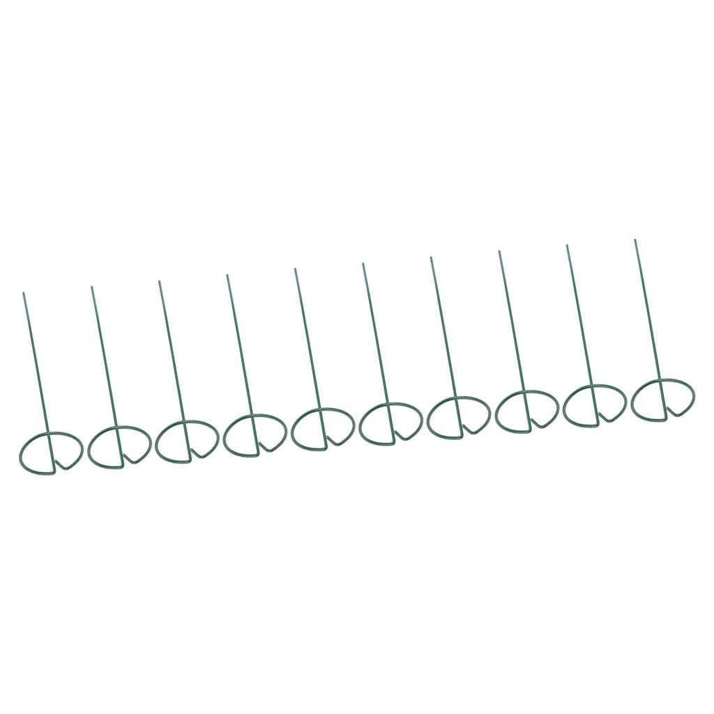 10Pcs Potted Plants Metal Trellis Provide Support 25CM Length Green Small Garden Trellis for