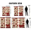 2PCS rice bottom red rose heart-shaped curtains   gentle style   bedroom and living room   decorative curtains with drawbar pockets