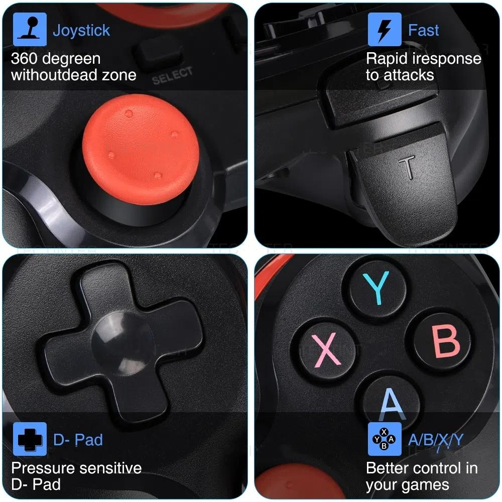 Unterstützt Bluetooth-Controller Gamepad für Android-Telefon PC Joystick Controle Wireless Joypad für Switch/PS3 Zubehör