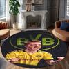 1pc B-BVB Carpet, Round Rug, Comfortable, Suitable for Entryways, Living Rooms, Office, And Bedrooms, Christmas Decoration