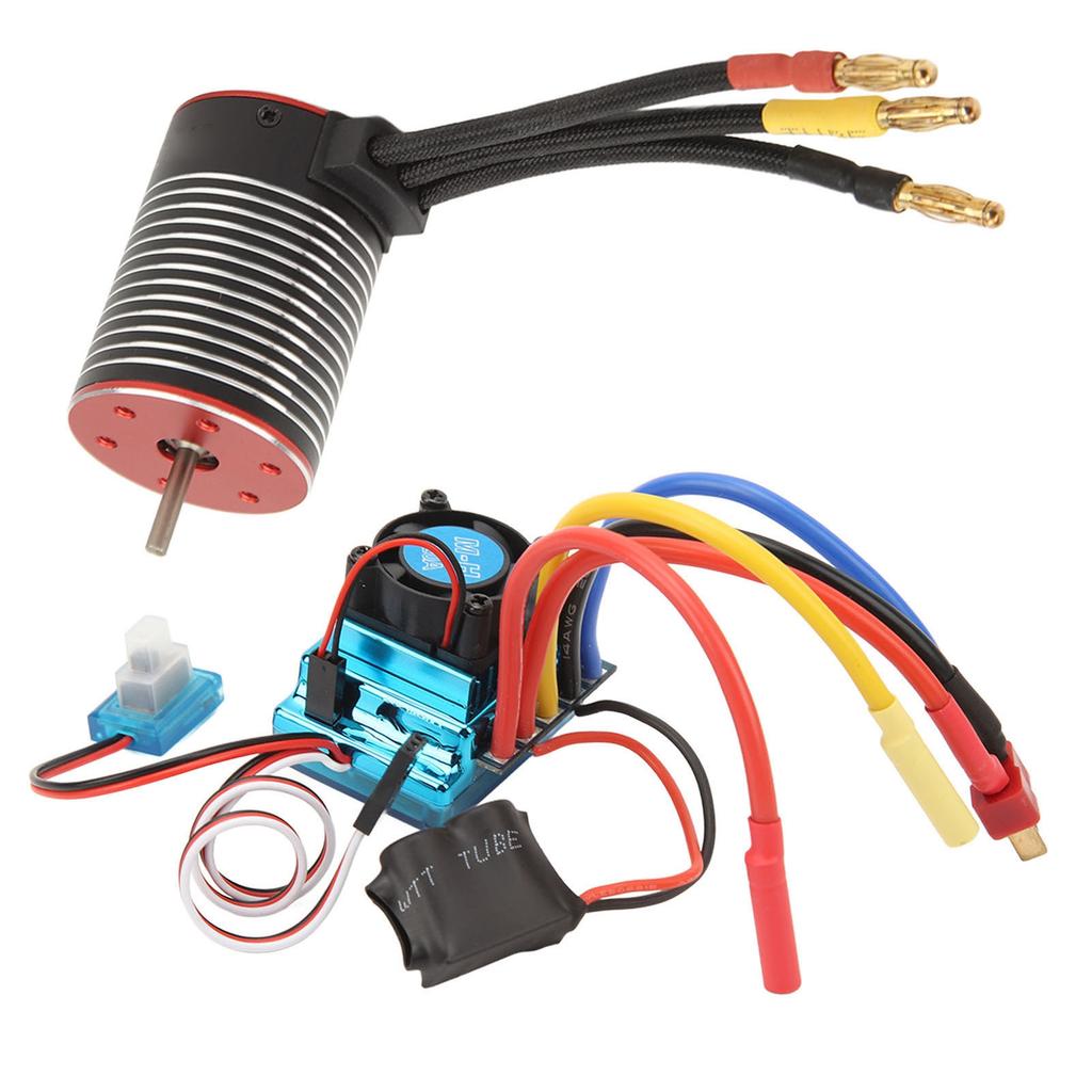 RC Brushless Motor ESC Set Professional Waterproof High Torsion 3650 Brushless Motor 120A ESC Combo Set for RC Car