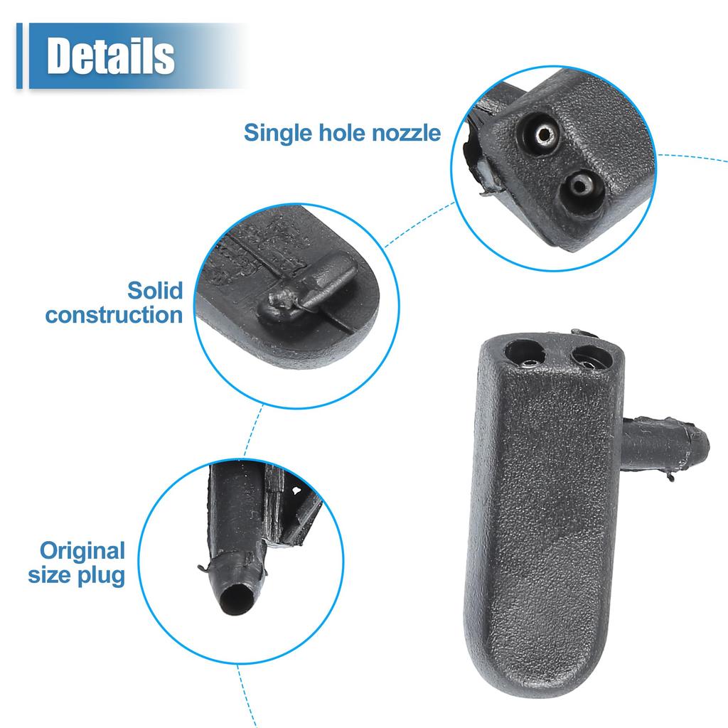 uxcell Windshield Wiper Washer Nozzle, Jet, 1 M Windshield Washer Hose Included, Compatible