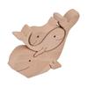 Wooden Animal Ornament Cute Shape Animal Family Handcrafted Mini Wooden Rabbits Statue for Home Decoration Gifts B11