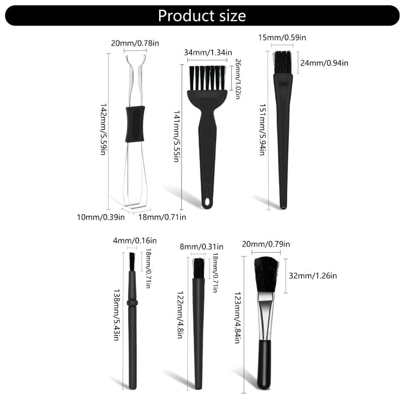 6Pcs/Set Anti Static Cleaning Set For Keypad Maintenance Brush PP Handle Keypad Switches Remover