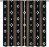 Tribal Geometric Pattern Curtains,Traditional Southwestern Style Aztec Window Treatments for Bedroom Living Room,Minimalist