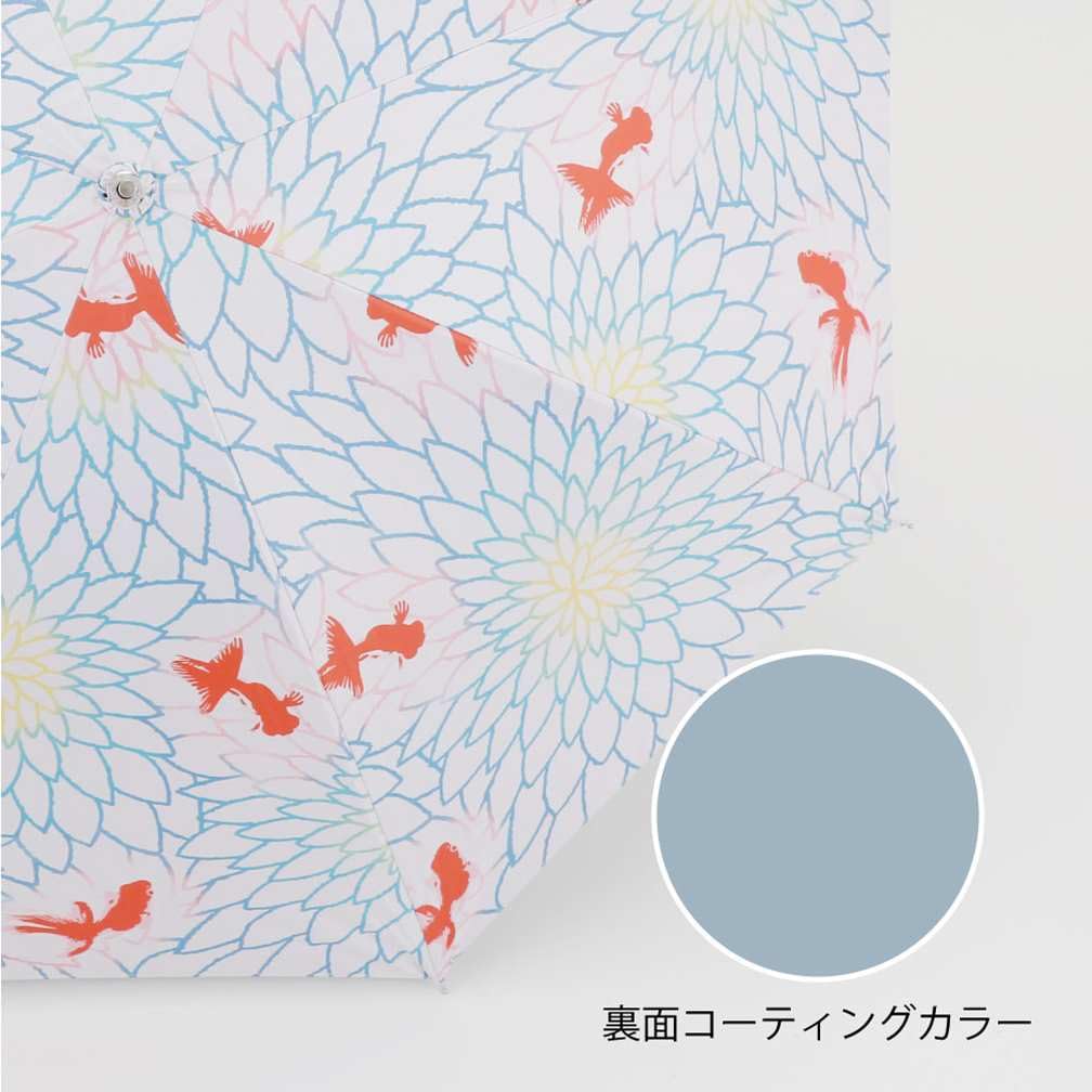 ogawa Parasol with Japanese Goldfish Suitable for All Perfect for Kimono and Summer Festival Kabajirushi Honpo 54353 Women's Pattern, Water-Repellent,