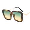 2024 Newest Fashion Colorful Sunglasses Women Curved Metal Leg Oversized Square Sunglasses Logo Customization