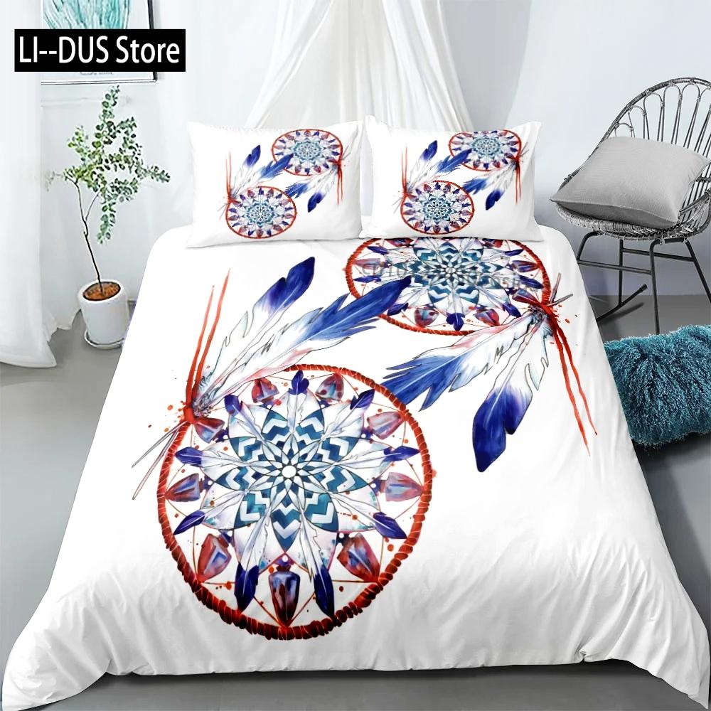 Dreamcatcher Ethnic Bedding Set Single Twin Double Queen King Cal King Size Bedding Bag Set with Pillowcase No Sheet for Adults