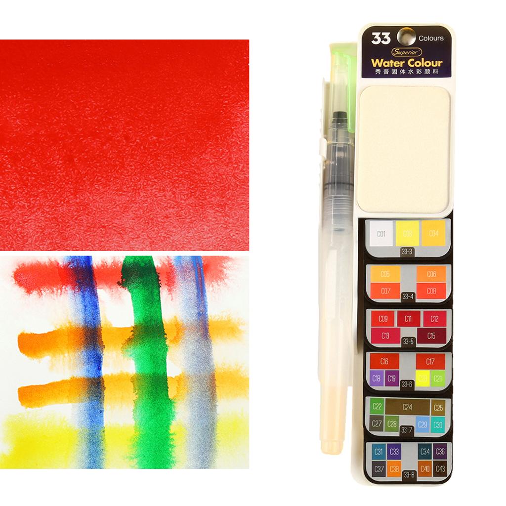 Watercolor Paint Set, 42/33/25 Assorted Colors Paint Set with Brush Travel Pocket Watercolor Kit for Students Adults Artist