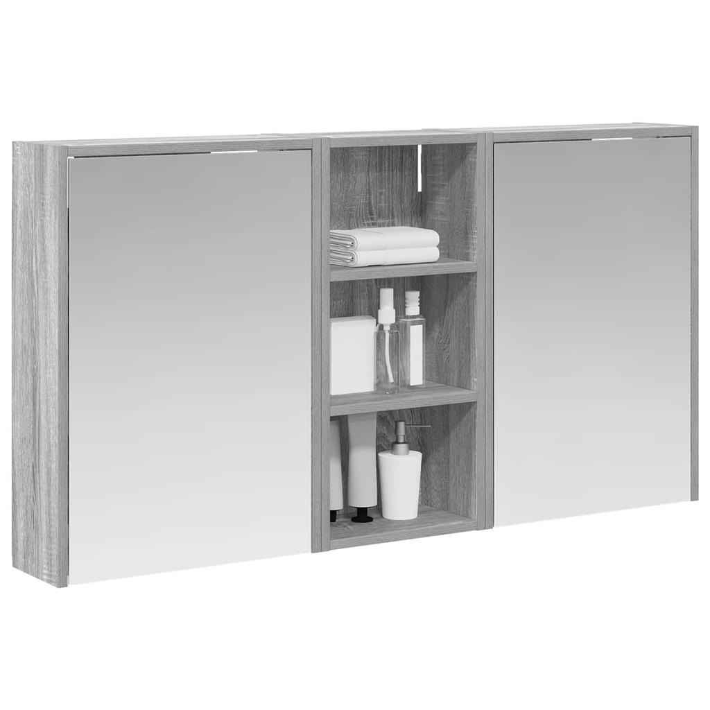 Bathroom Cabinet Set 3 Pcs 116 X 16 X 62.5 Cm Engineered Wood