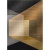 Dipinti su Tela Combinazione di Colori Astratti Poster Geometrico Marrone Arte Murale Moderna Immagini per Decorazione Soggiorno Ufficio