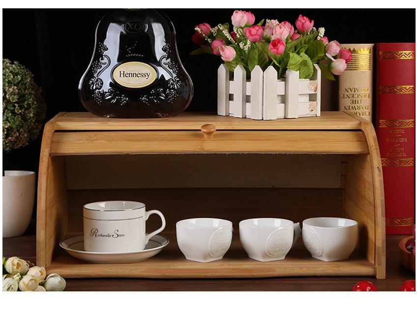 Bamboo Pastry Organizer with Acrylic Lid