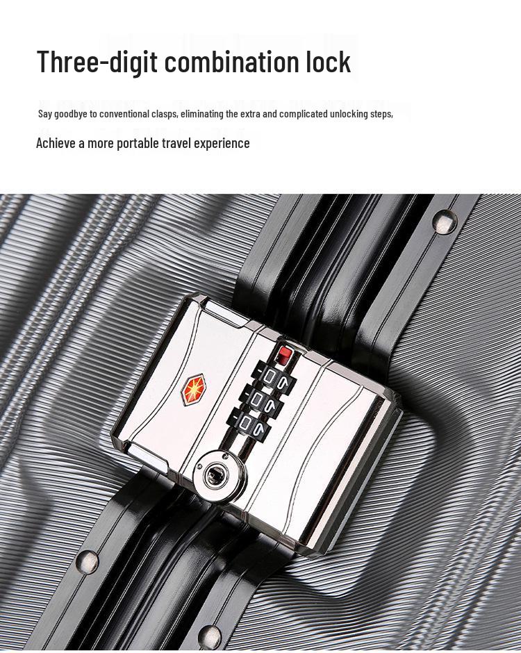 20-Inch High-Capacity Aluminum Frame Suitcase for Business, Travel, and Fashion