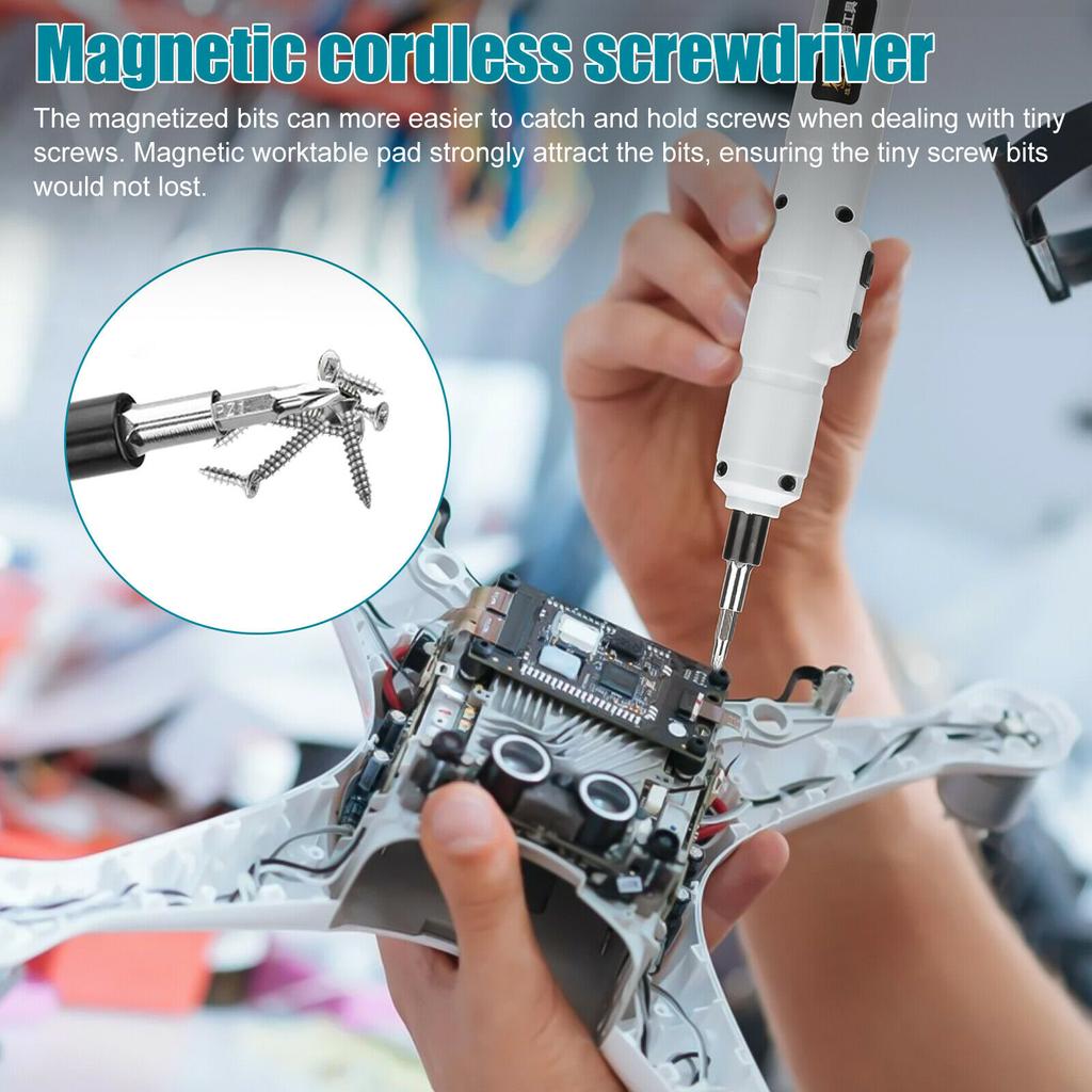 13 In 1 Electric Screwdriver Drill Kit Mini Multifunction Cordless Rechargeable Power Tool With Drill