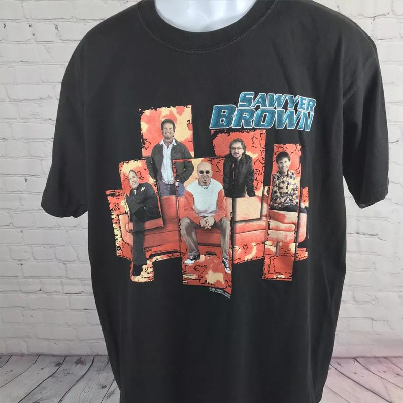 Sawyer Brown T Shirt Adult Black 2003 Tour Concert Country Music S-5XL KN279 Unisex T-Shirt L