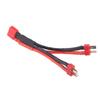 Deans Style T Plug 2 Male To T Plug 1 Female Power Cable Silicone Wire for 2 6S Lipo Battery