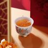 Chaxun Oriental Peony Crystal Porcelain Master Tea Cup