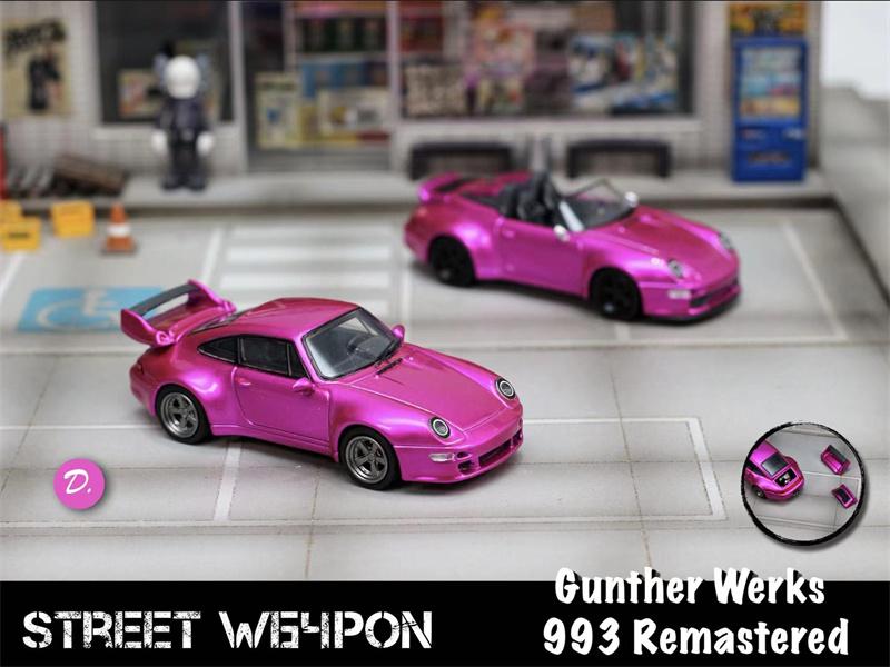 Schalter 1:64 Gunther Werks Gw Remastered Nachtlila / Elektrisches Pink Aperta Coupe Diecast Modellauto