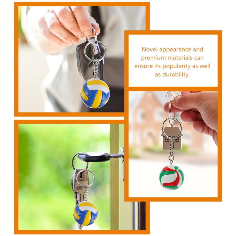 ABOOFAN Set of 2 Volleyball Keychains, Alloy Leather Bag Charms, Keychains, Perfect Gifts for Sports Fans