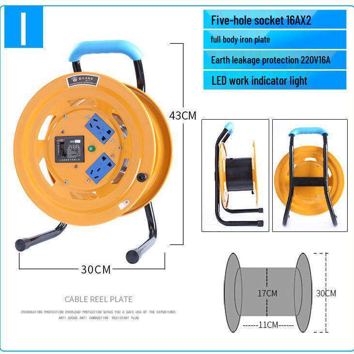 Portable Movable Cable Reel Winder and Roller Spool