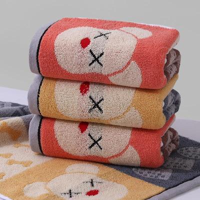 Baumwollhandtuch, garngefärbt, Jacquard, Cartoon-Bär, verdickt, weich, saugfähig, für Erwachsene, Gesichtswäsche, Haushalts-Gesichtshandtuch, Geschenk
