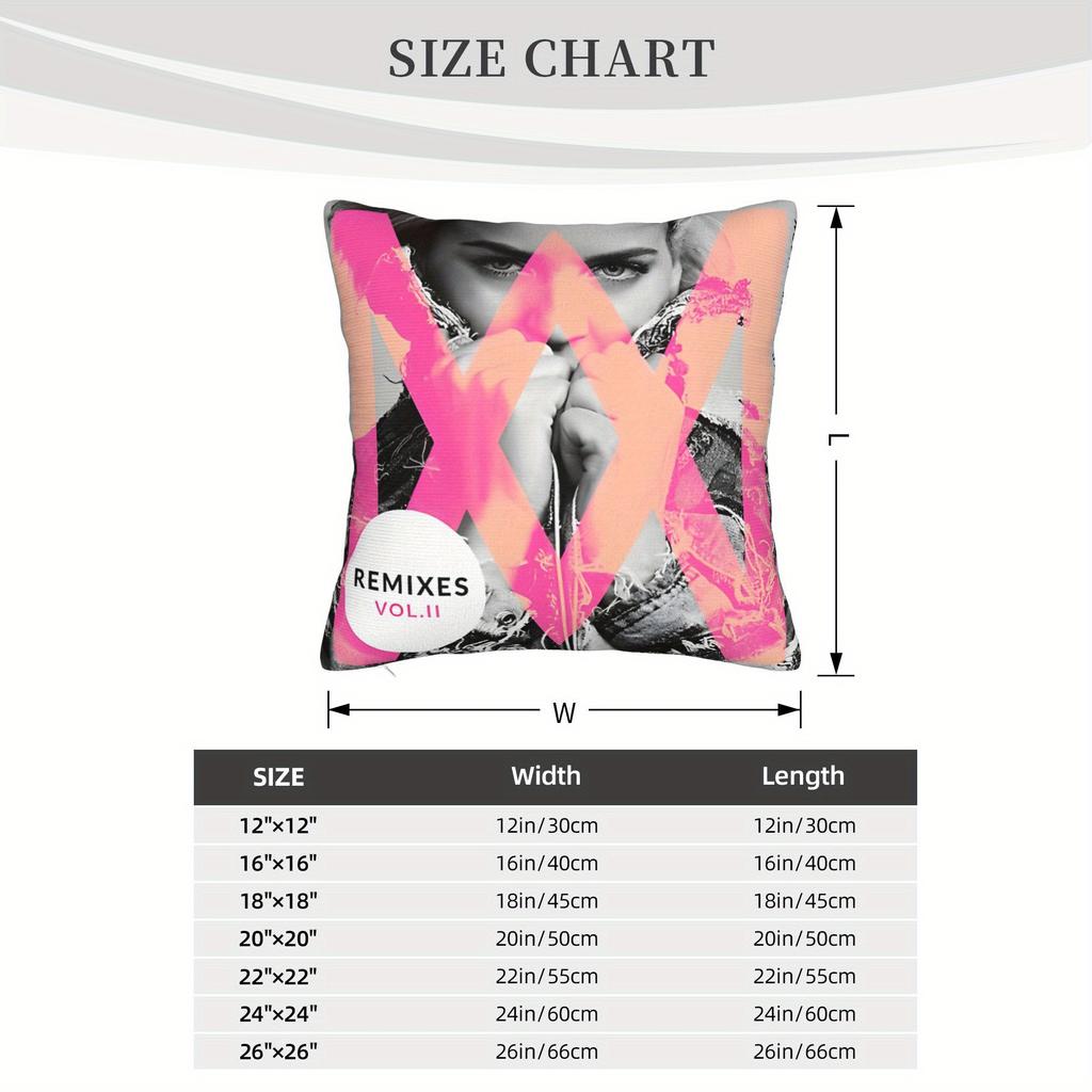 1Pc Anne Marie Alarm, Vol. Ii Album Decorative Pillowcase - Contemporary Style, Zipper Closure, Hand & Machine Washable, Po