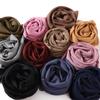 110x110cm Square Scarf - 100% Viscose Basic Style Versatile Headscarf Shawl for Women Warmth Solid Color Suitable Muslim Hijab