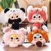 Chaveiro Série Três Animais Bebê Kawaii PVC Pelúcia Charme de Bolsa Adorável Guaxinim Coelho Boneca para Crianças Presentes de Natal Lembrancinhas de Festa