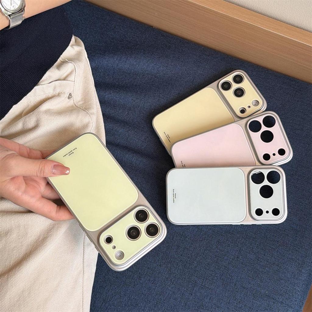 Solid Color Macaron iPhone 17 Pro Max Case with Large Window Drop Protection