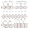 40Pcs Heat Pressed Keychain Blanks Versatile Key Rings for DIY Crafts Supplies
