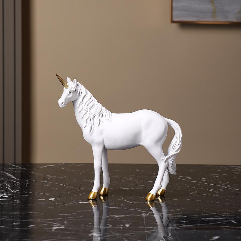 Creative simple unicorn resin crafts decoration tabletop office living room wine cabinet TV cabinet home decoration