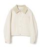 Millo Women Knit Mix Work Jacket [Ivory]