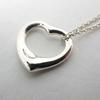 [Used] TIFFANY 925 Open Heart Pendant/Necklace/j14-10