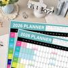 2026 Yearly Wall Calendar Poster With Stickers Large Planning Schedule Home Office Organization Time Management Tool Schedule