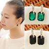Women Elegant Rectangle Rhinestone Ear Studs Earrings Jewelry Birthday Gift