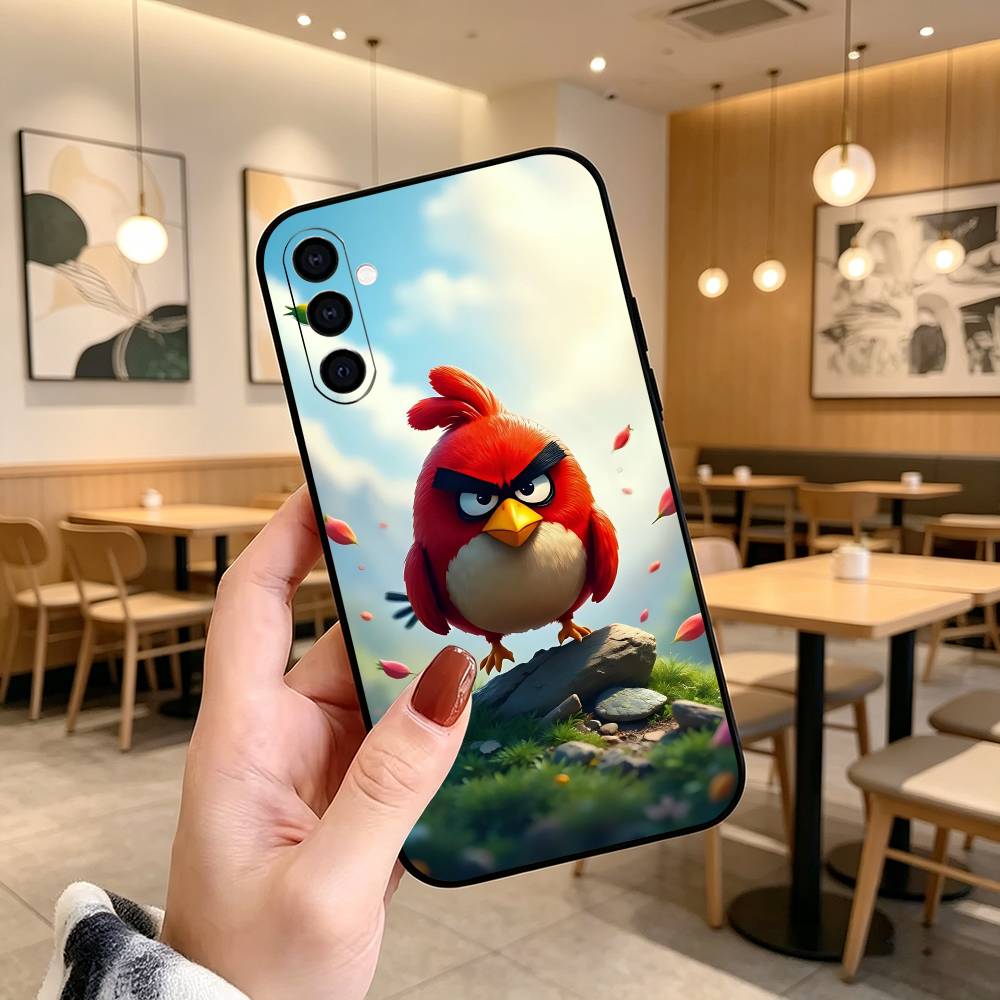 A-Angry B-Birds GAME Phone Case Black Silicone Soft For Samsung Galaxy A73,A72,A71,A70,A53,A52,A51