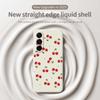 For Samsung Galaxy A17 5G Case Cherry Pattern Printing Straight Edge TPU Phone Back Cover