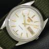 JAPAN VINTAGE SEIKO 5 AUTOMATIC 6309A MENS WHITE COLOR DIAL WATCH A701428-5 R206b-a701428