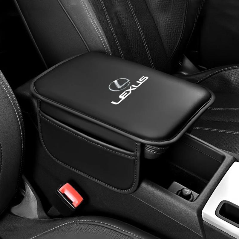 AAPD1 Car Armrest Protection Mat Leather Arm Rest Storage Pocket For Lexus F SPORT ES RX NX LS UX LM LX GX LC RZ IS CT GS RC HS SC TX