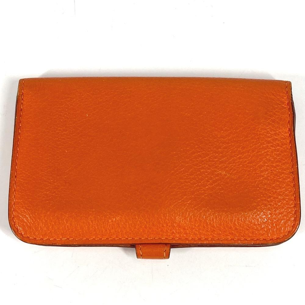 HERMES Serie Dogon logo Bifold card holder/pass case with key chain Card Case