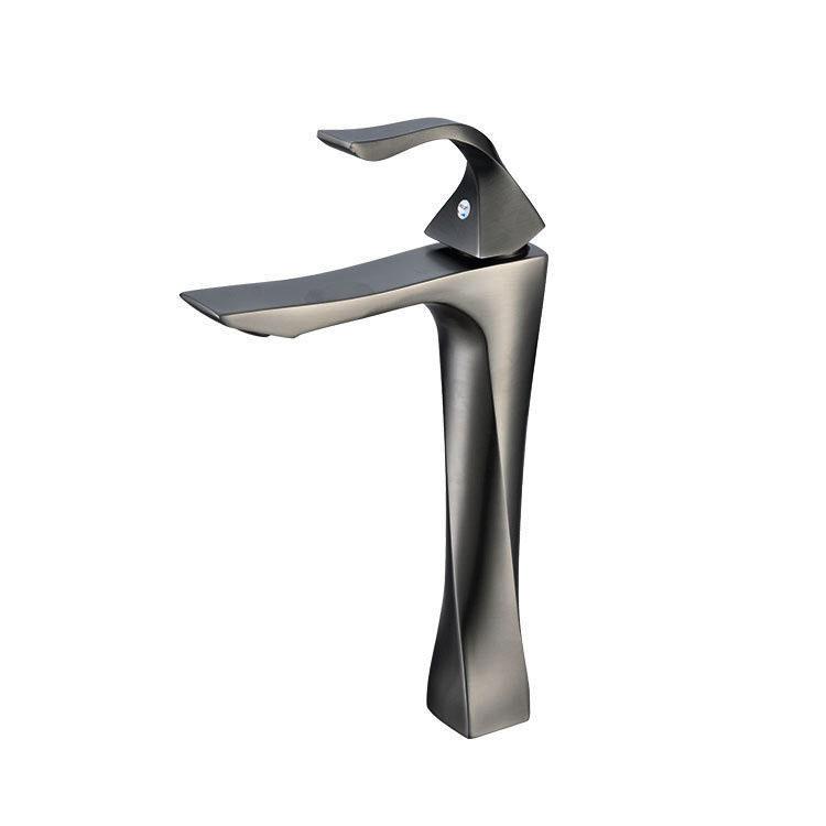 New Bathroom Basin Faucet Deck Mounted Black Chrome Gold Luxury Sink Tap Single Hole Water Tap Hot and Cold Basin Mixer Brushed