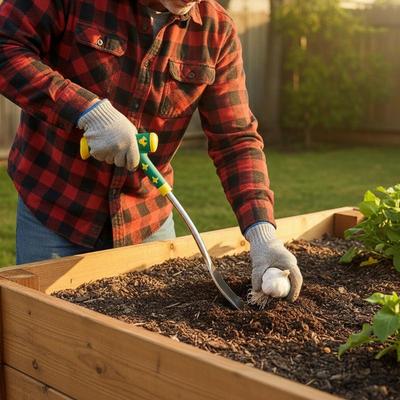 Garlic Digging Shovel Agricultural Stainless Steel Flower Shovel Gardening Weeding Dig Herbs Shovel Garden Tool