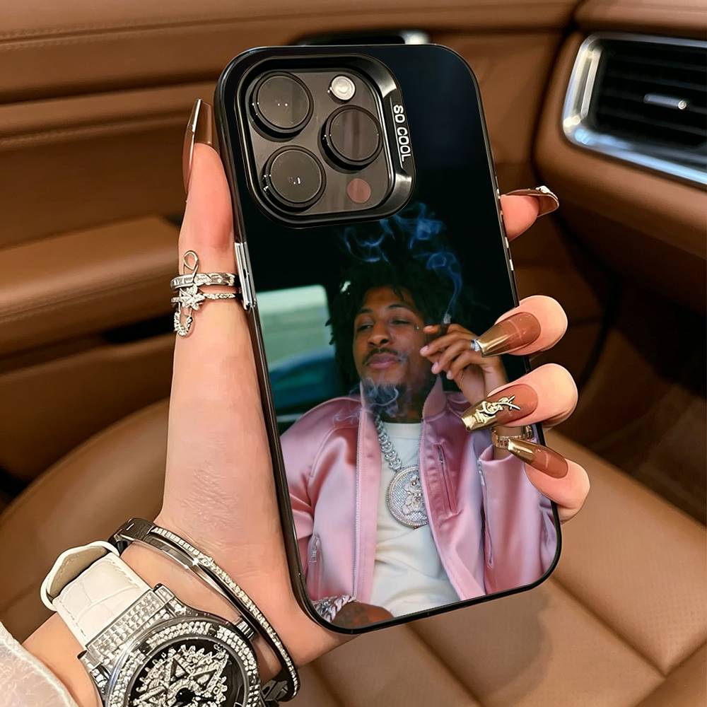 Rapper YoungBoy Never- Broke -Again For iPhone 17 16 15 14 13 12 11 Pro Max XS  17 Air Silicone Colored Silver Bumper Cover